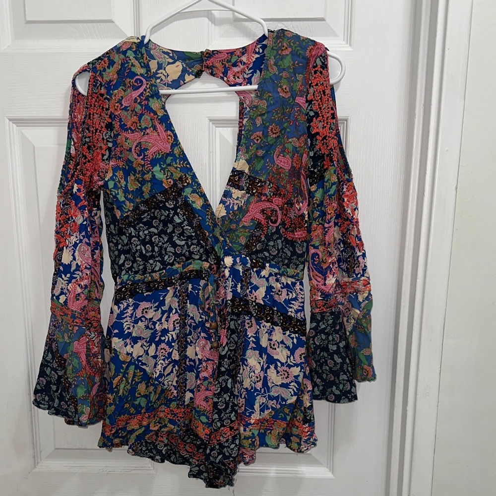 Selfie Leslie Multicolor Patchwork Embroidered Pe… - image 1